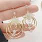 🎁Geometric Multi-Layered Round Flower Earrings