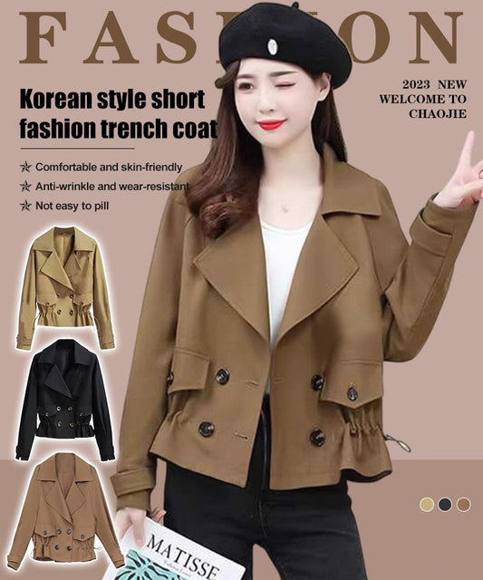 ✨HOT SALE✨Korean Style Short Fashion Trench Coat