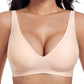 💗50K+ SOLD!!💕Womens Comfortable Wireless Bras Push Up Bralettes Seamless Tshirts Bras Deep V Everyday Bras