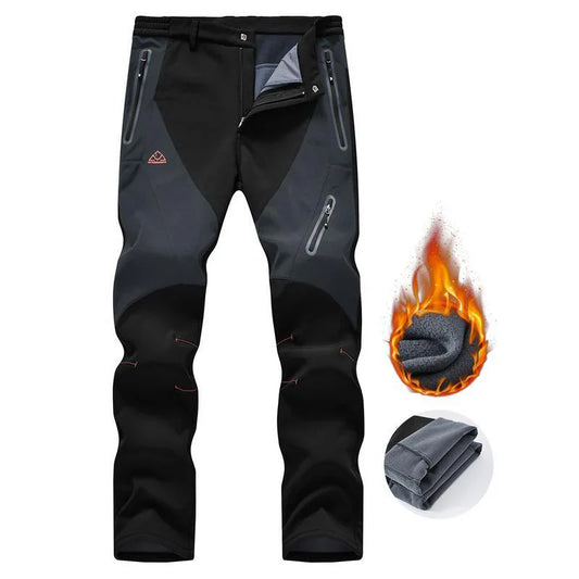 🏆LAST DAY SALE 49% OFF!!🔥Men's Waterproof Winter Trousers with Fleece Lining Cargo Pants