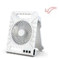 Dual-Power Outdoor Fan with Solar Panel and Light