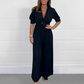 Women’s Solid Cut Out V-Neck Pleated Jumpsuit💛💛
