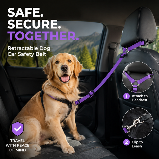 ⏳Limited Time 50% Off💥Retractable Dog Car Safety Belt