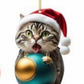 🎄10 pieces😻Cat Christmas tree ornament✨Hanging cat ornaments