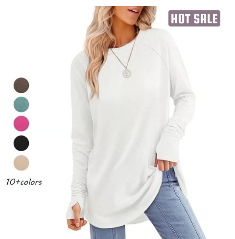 🍂🎉Autumn Hot Sale 49% OFF🔥Women's Casual Long Sleeve Round Neck Top