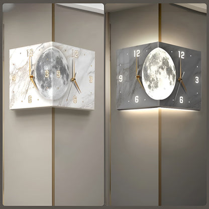 🔥The last day 40% OFF🔥Automatic Induction 3D Double-Sided Corner Wall Clock