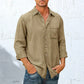 🔥Mens Long Sleeve Button Down Shirt