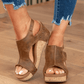 🔥Save 50% off🔥Women's Leather Platform Wedge Orthopedic Sandals