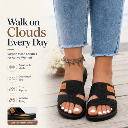 Wide Feet Comfortable Open Toe Flat Sandals