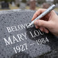 ⏰🔥40% OFF! 💛 Golden Tombstone Marker – Restore Names & Dates, Weatherproof & Precise ✍️🕊️