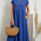 Solid Color Sleeveless Loose Cotton and Linen Pocket Dress