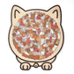 🎁🧩135-Piece Morandi-Colored Cat Shaped Wooden Jigsaw Puzzle
