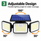 ⏳Limited-time 40% off⏰3-Head Solar Security Light with Motion Sensor