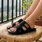 Wide Feet Comfortable Open Toe Flat Sandals