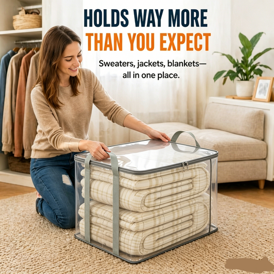🔥 Limited-time offer – 49% OFF 📦 Large, extra-strong, transparent storage bag made of thick plastic for clothes, moving, and storage