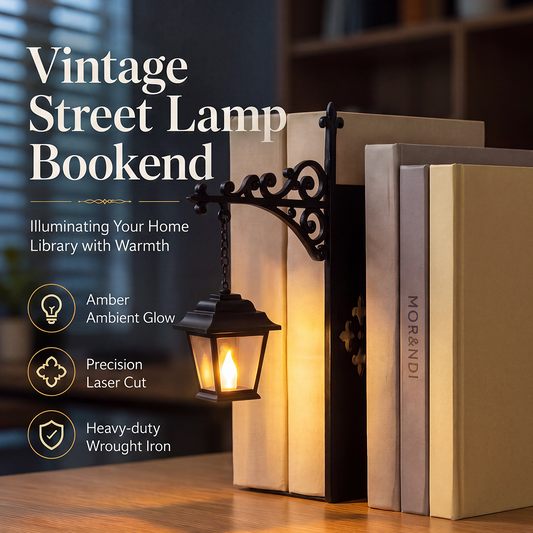 Miniature Retro Streetlight Bookend Light