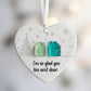🏠💝"I'm so glad you live next door" Christmas Heart-shaped Ornament