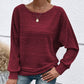🌹Autumn Sale-49% Off🌹Solid Round-Neck Striped Top with Long Sleeves