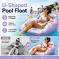 🏖️ LIMITED-TIME 50% OFF! ✨ U-Shaped Inflatable Pool Float – Ergonomic, Cooling Mesh Seat, Portable 🌴