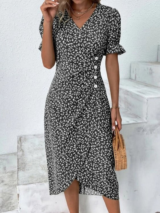 🔥Hot Sales🔥Women casual dress wrap dress floral dress