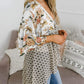 🌺 50% OFF! ✨ Women's Floral Kimono Cardigan – Ruffle Sleeves, Tie-Front & Flowy Beach Cover-Up 🏖️