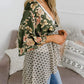 🌺 50% OFF! ✨ Women's Floral Kimono Cardigan – Ruffle Sleeves, Tie-Front & Flowy Beach Cover-Up 🏖️