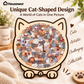 🎁🧩135-Piece Morandi-Colored Cat Shaped Wooden Jigsaw Puzzle
