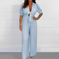 Women’s Solid Cut Out V-Neck Pleated Jumpsuit💛💛