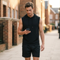 🔥 Sleeveless Hooded Sports Top💧 Moisture-wicking · Quick-drying and friction-resistant🧢 Hooded for sun protection and wind resistance · 🏋️ Perfect for weightlifting, running, or casual wear