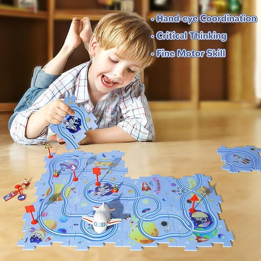 🎁Hot Sale 49% Off🔥Children's Educational Puzzle Track Car Play Set🚗