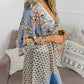 🌺 50% OFF! ✨ Women's Floral Kimono Cardigan – Ruffle Sleeves, Tie-Front & Flowy Beach Cover-Up 🏖️