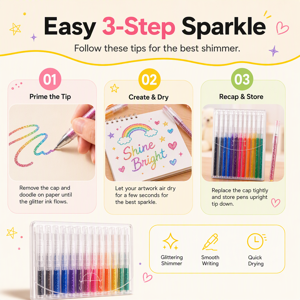 🎅Christmas Gift idea 50%OFF -🎁Glitter Gel Pen Set