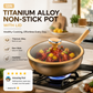 ⏳Time-limited Special⏰12in Titanium Alloy Non-Stick Pot with Lid