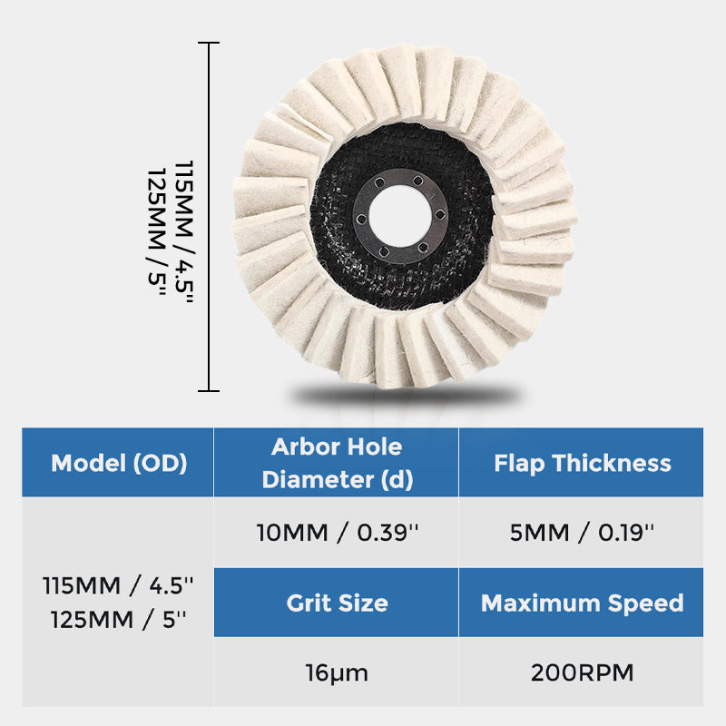 Wool Felt Flap Polishing Disc view 8