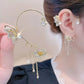 💕Valentine's Day Special – 50% discount💕Simple ear clips with butterfly and flower motifs & tassels – elegant & comfortable, no piercing required 🌸🦋