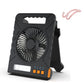 Dual-Power Outdoor Fan with Solar Panel and Light
