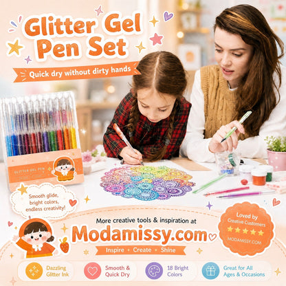 🔥LAST DAY SALE ✨50K+ SOLD!🎁Glitter Gel Pen Set