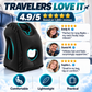 ✈️ Inflatable Ergonomic Hollow-Cutout Travel Pillow – PVC Flocking, Quick Inflate, With Storage Bag ✨