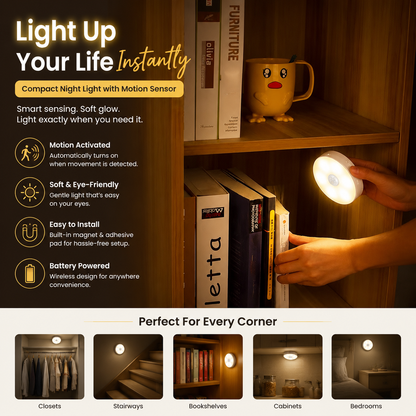 Compact Household Night Light with Motion Sensor