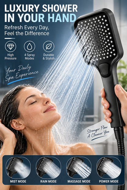 Premium 4-Mode High Pressure Shower Head