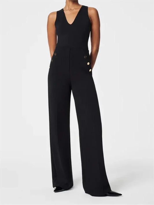 🥰Tummy Control Button Wide Leg Pant