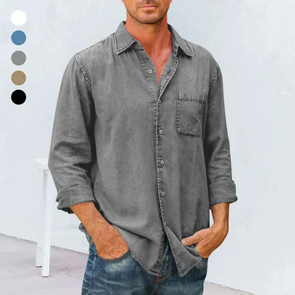 🔥Mens Long Sleeve Button Down Shirt