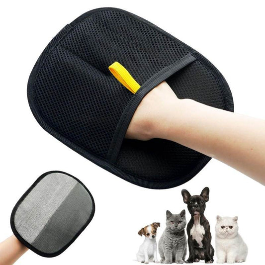 Reusable electrostatic glove for removing pet hair