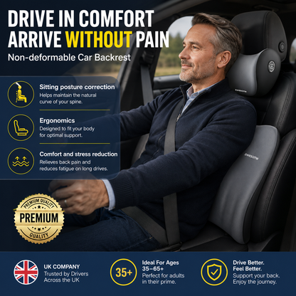 🚗💤 50% OFF! This memory foam neck pillow turns every car ride into a first-class experience—it’s ergonomic, breathable, and really stays in place. Luxurious lychee texture—no more sweaty neck. ⏳ Limited time offer: free lumbar pillow!