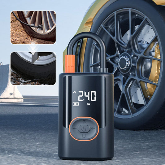 📢📢50% OFF!!⏰Multifunctional Portable Car Tire Inflator with Light