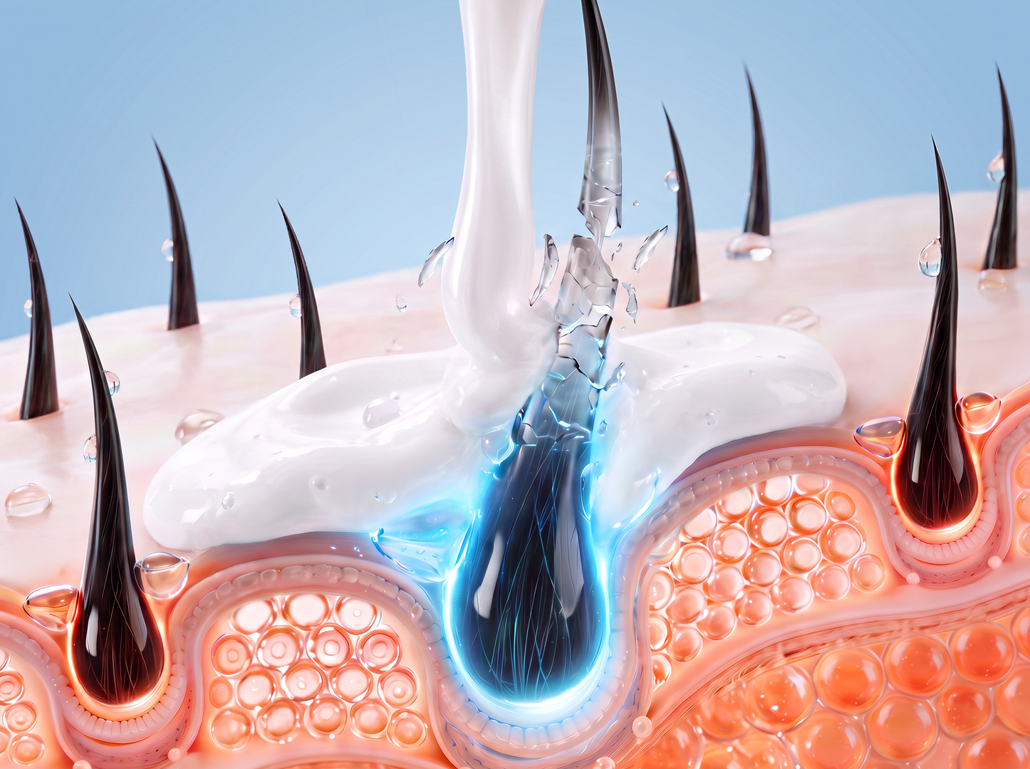 Slower regrowth and smoother skin