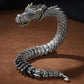 Dragon Head Premium Sterling Silver Bracelet - Bring you fortune and good luck!