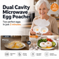 🥳2026 HOT SALE🥳💞50K+ SOLD! 🥗🎁 50% OFF! Microwave Egg Poacher——Dual‑cavity, non‑stick & easy clean. Healthier than frying – stock up & save!