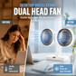 ⏳Time-limited Special⏰Desktop Oscillating Dual Head Fan🌬️ Powerful, Silent, Versatile😎
