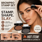 🖤50% OFF 2026 HOT SALE! 50K+ Sold Eyebrow Stamp Powder Kit with Applicator Brush, One Press Perfect Brow Stamp, Waterproof Long Lasting 24H Wear Eyebrow Makeup for Lazy Daily Salon-Like Brows